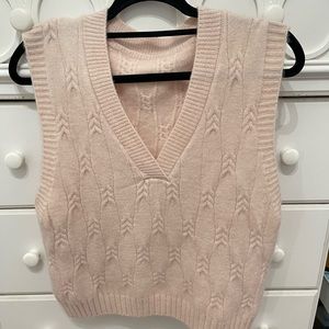 SHEIN CABLE KNIT V- neck sweater vest